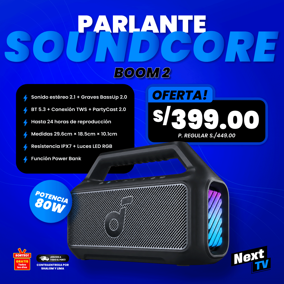 PARLANTE SOUNDCORE BOOM 2