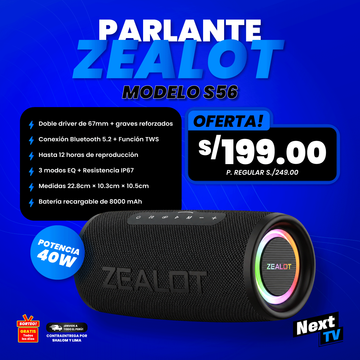 PARLANTE ZEALOT S56 40W
