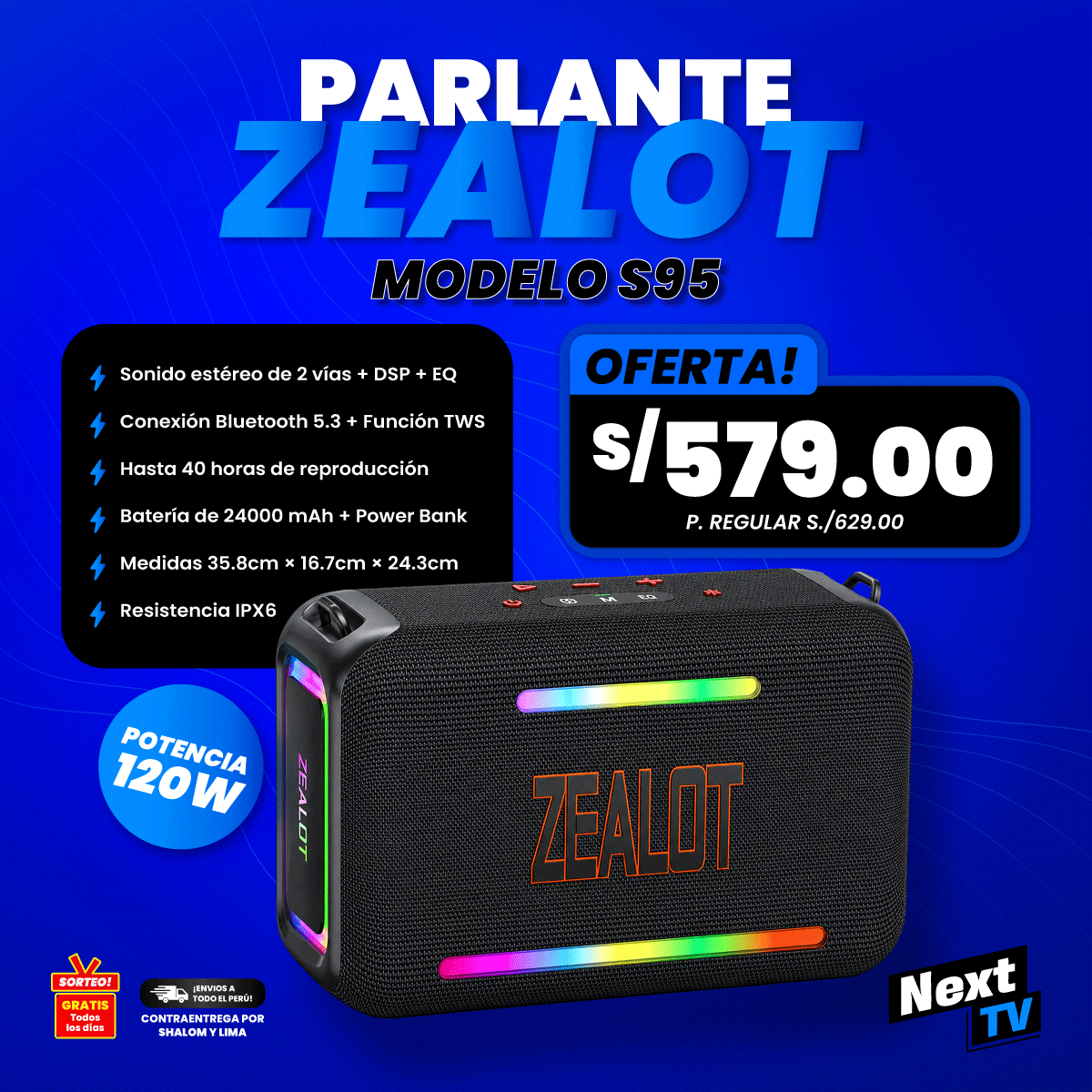 PARLANTE ZEALOT S95 120W