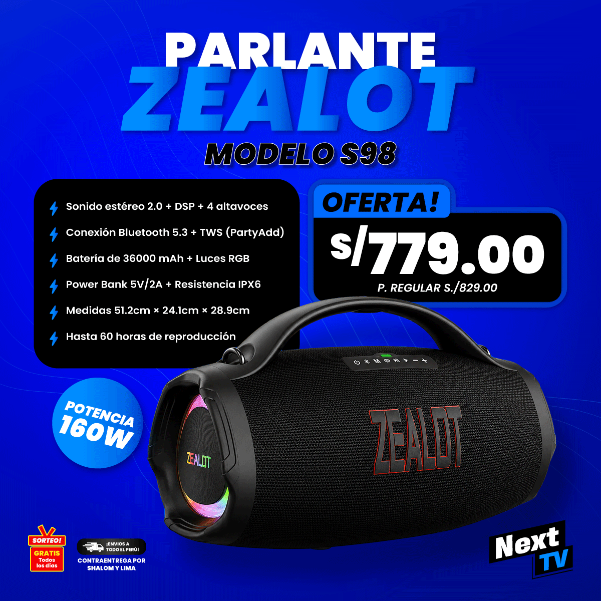 PARLANTE ZEALOT S98 160W