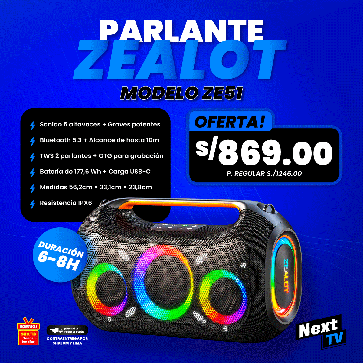 PARLANTE ZEALOT ZE51 - P1081