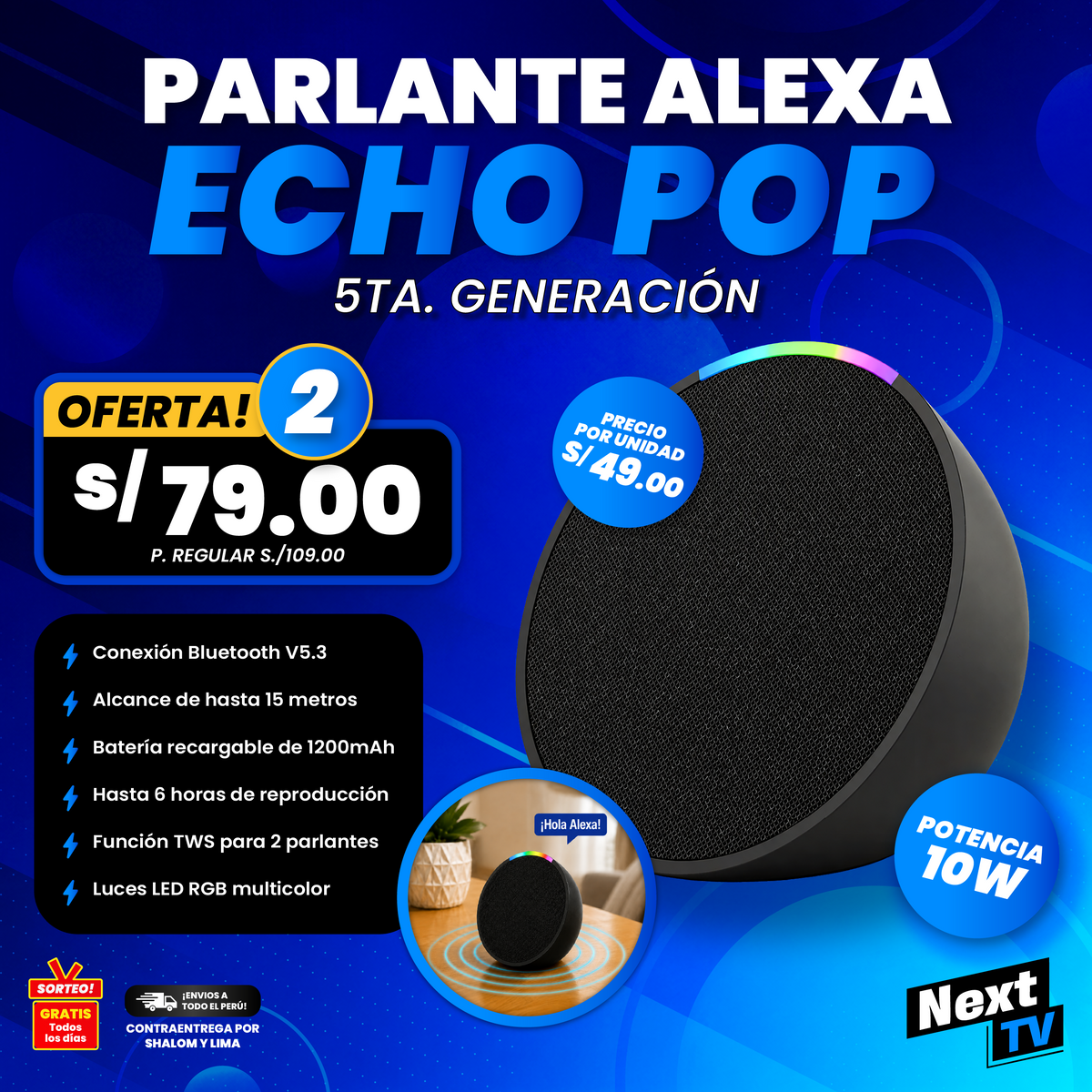 PARLANTE ALEXA ECHO POP - P961