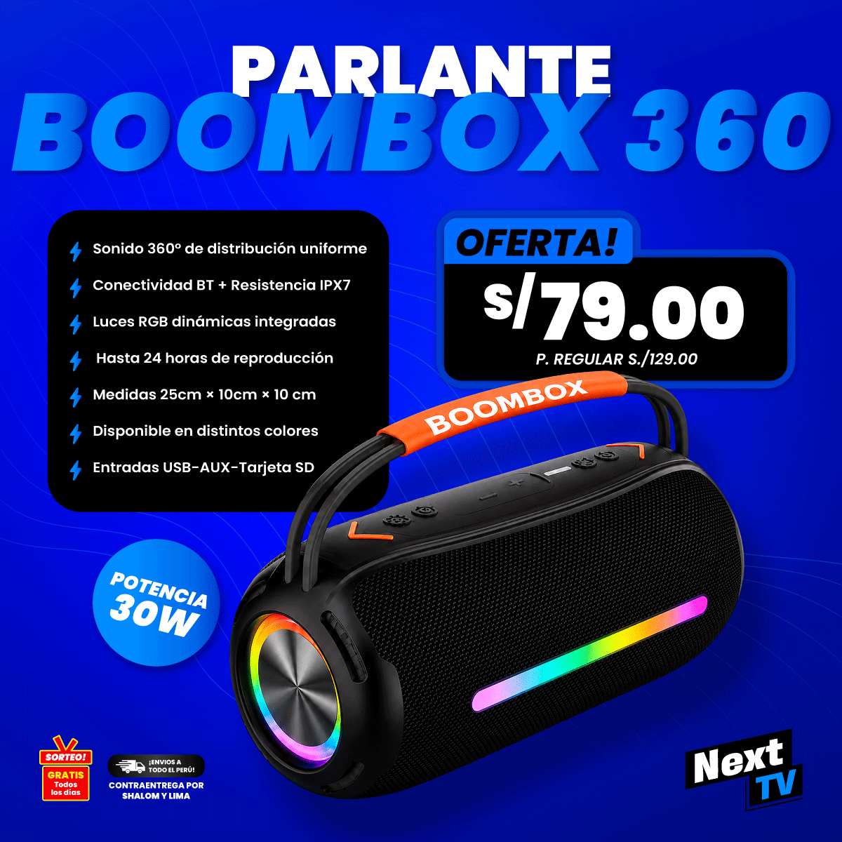 PARLANTE BOMBOX 360