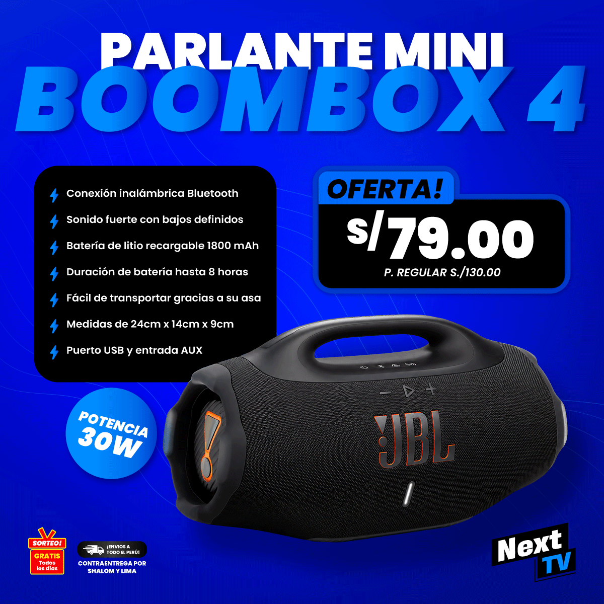 PARLANTE BOMBOX 4 MINI
