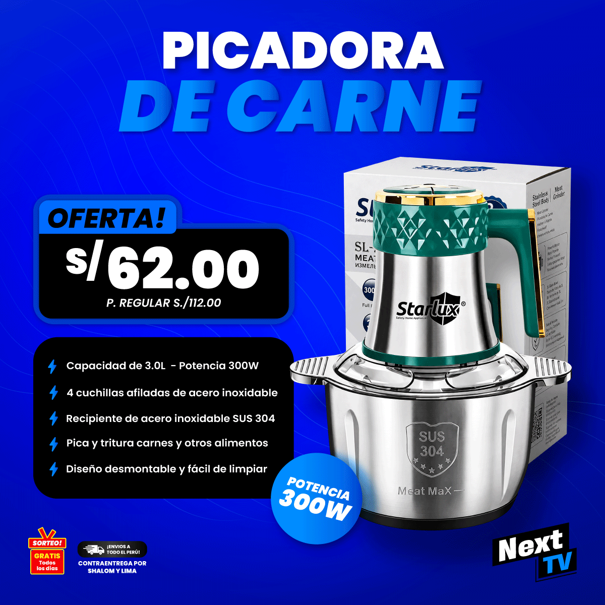 PICADORA DE CARNE 3.5 L SL-28046G