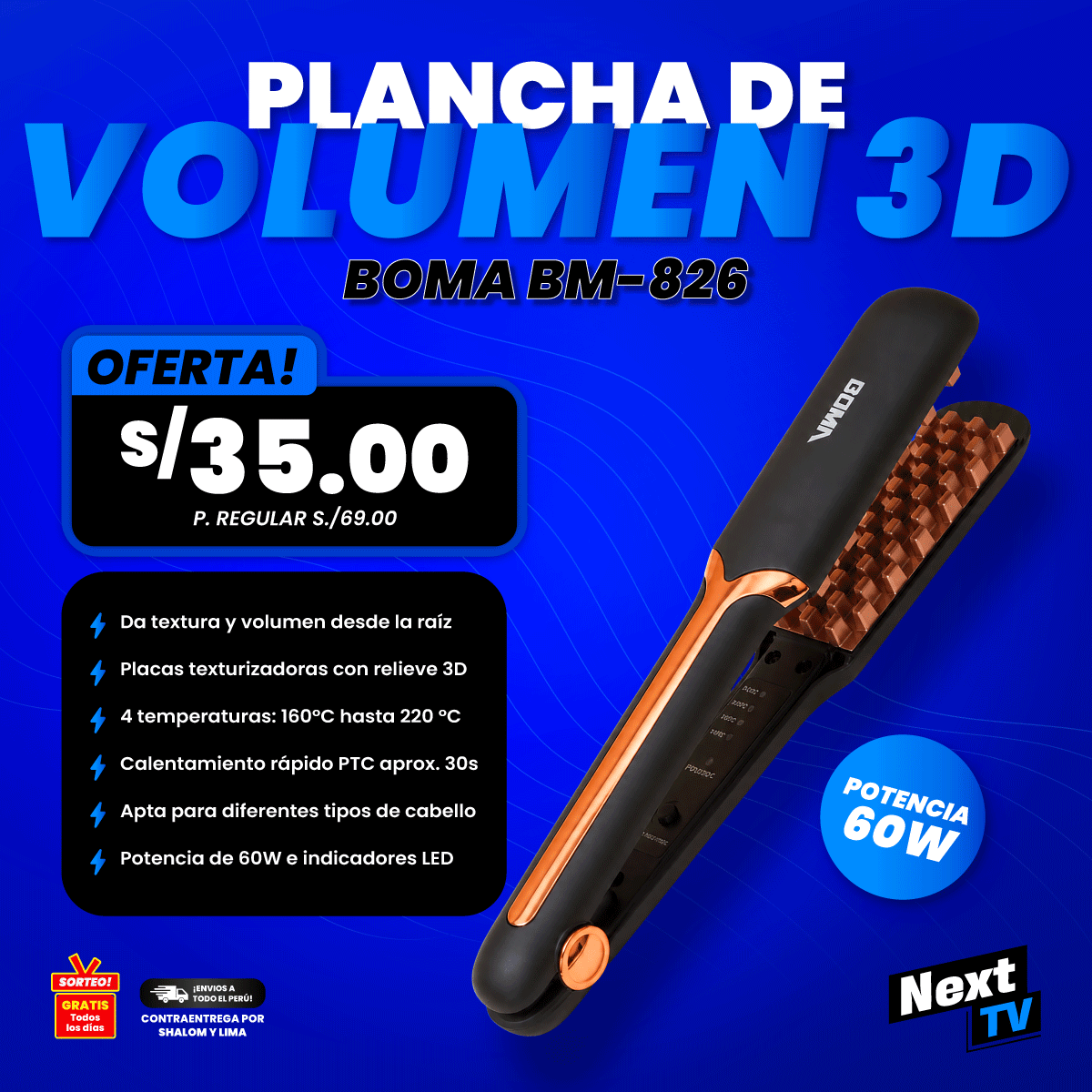 PLANCHA VOLUMEN 3D BM-826 - L364