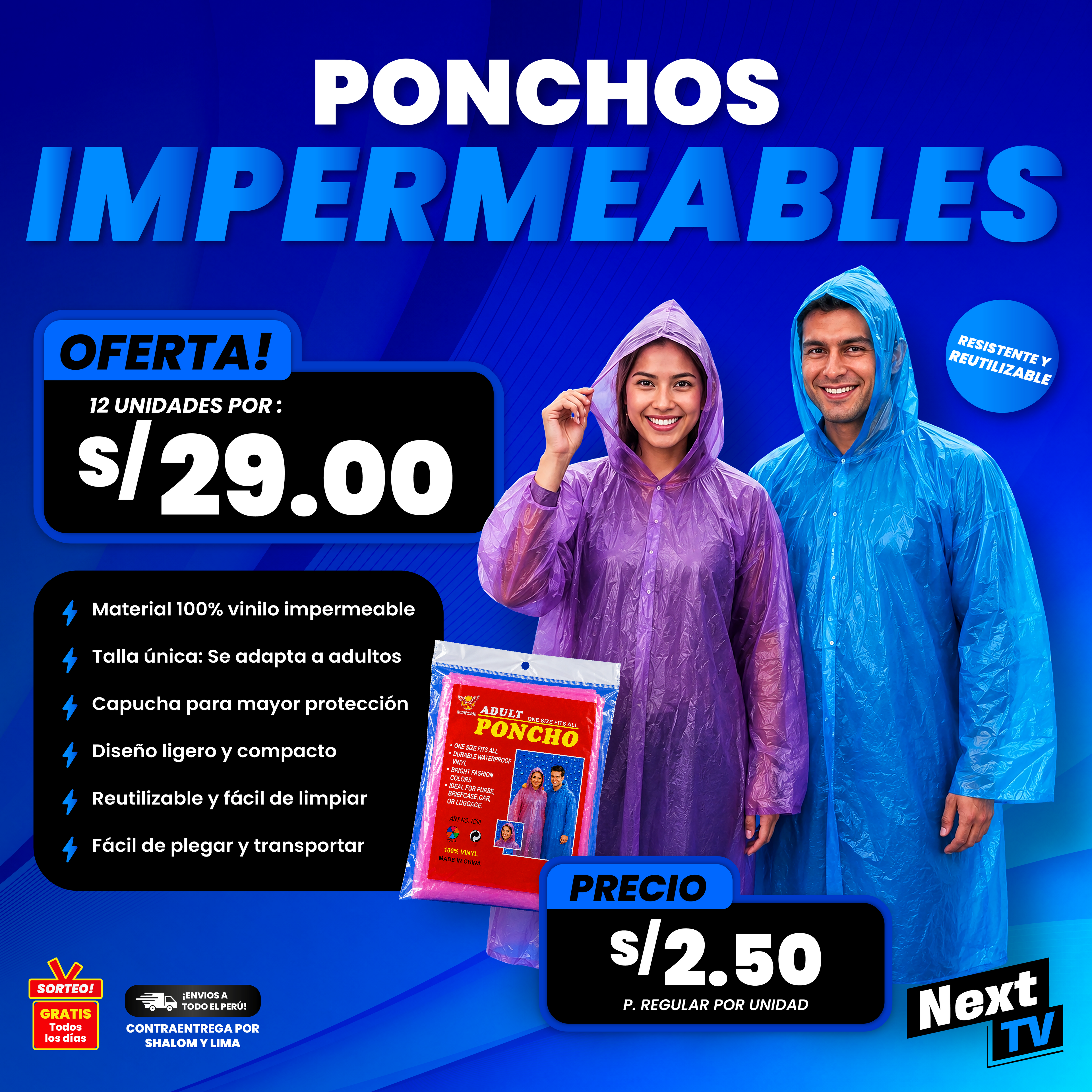 PONCHOS IMPERMEABLES F-655-2 LIB-0479 - N2287