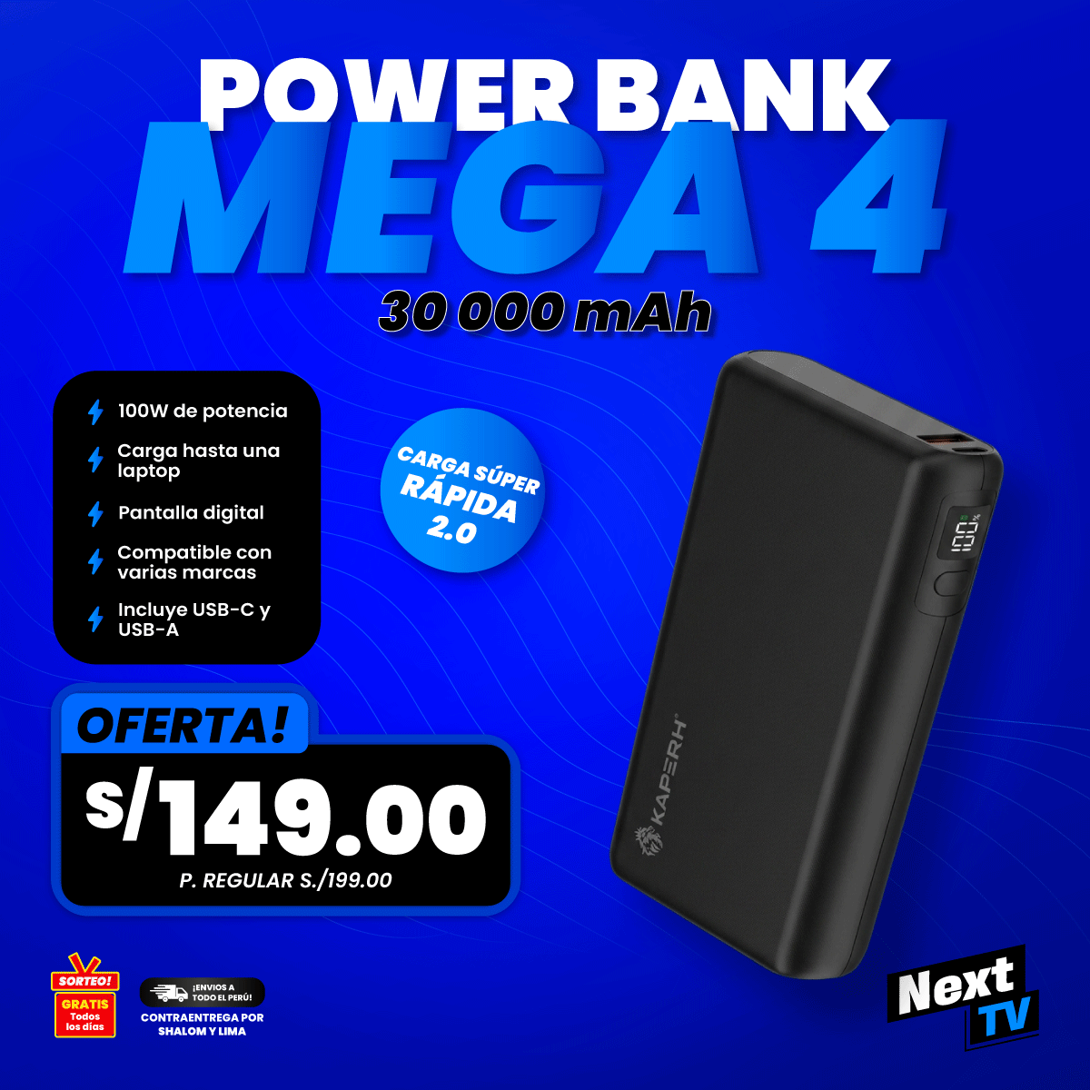 POWER BANK MEGA 4 – 120,000 mAh