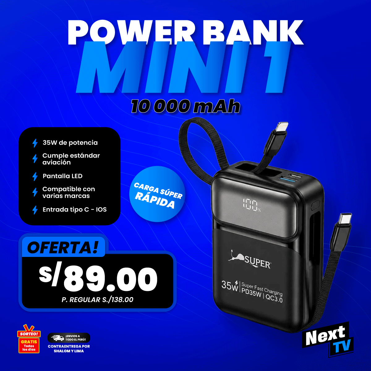 POWER BANK MINI 1 – 15,000 mAh