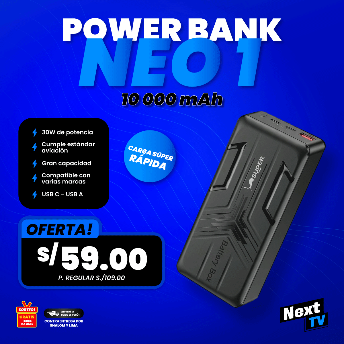 POWER BANK NEO 1 – 10,000 mAh