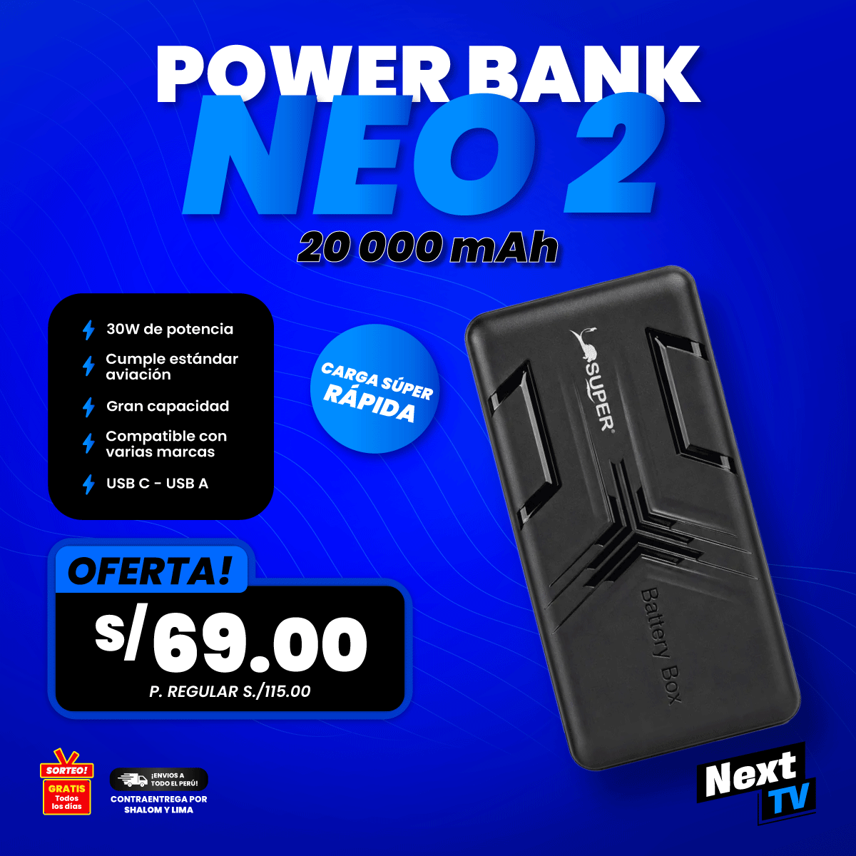 POWER BANK NEO 2 – 20,000 mAh
