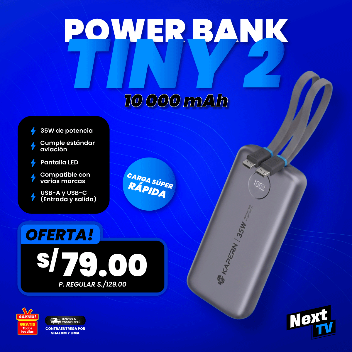 POWER BANK TINY 2 – 20,000 mAh