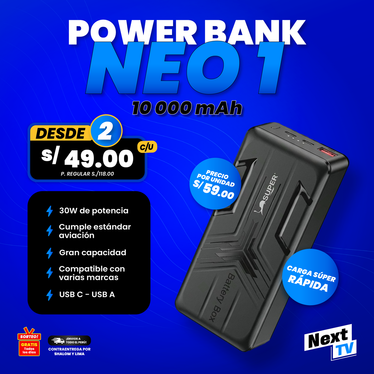 POWER BANK NEO 1 – 10,000 mAh