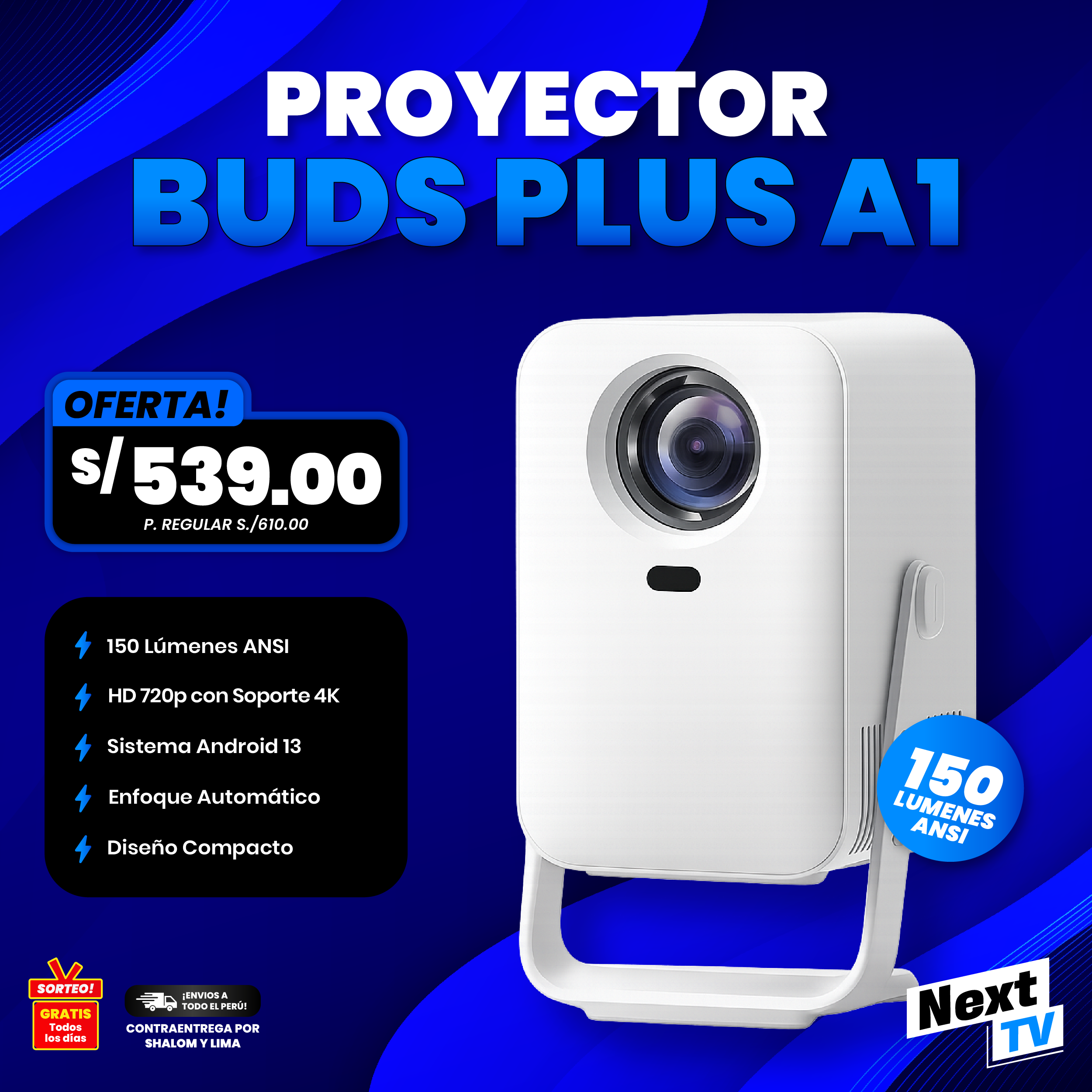 PROYECTOR BUDS PLUS A1
