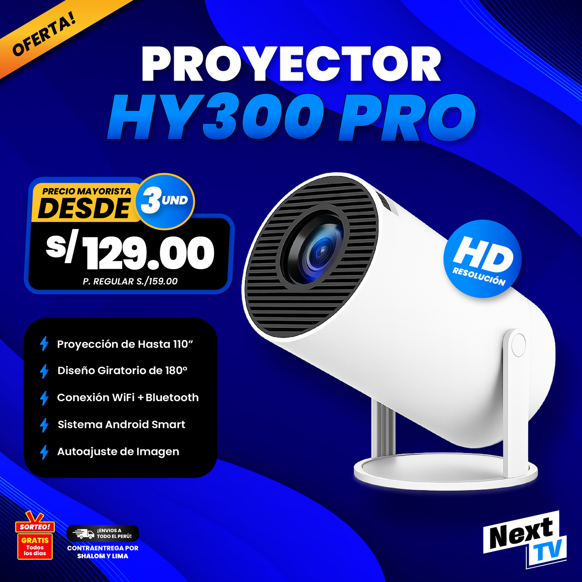PROYECTOR HY300 PRO - PRECIO MAYORISTA
