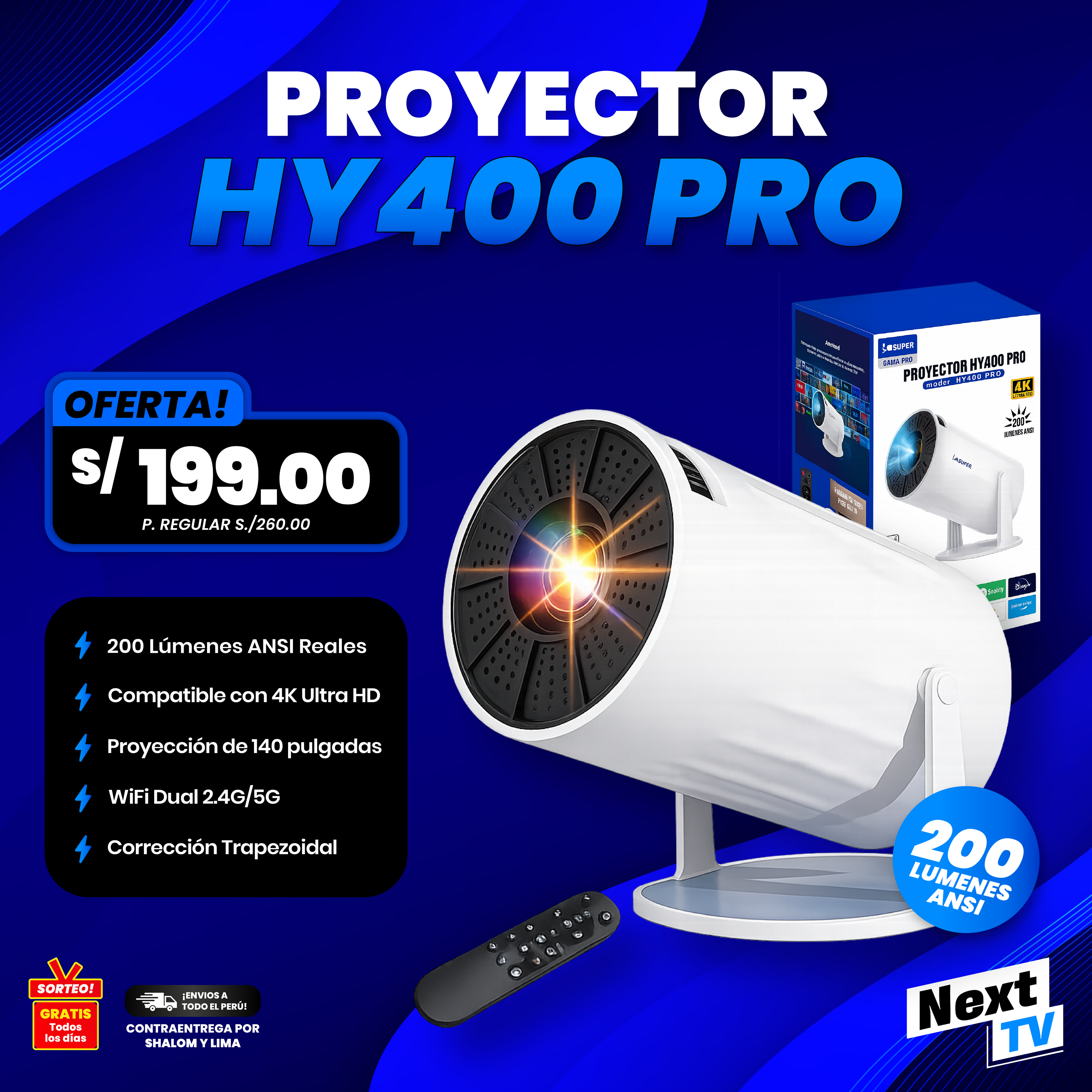 PROYECTOR HY400 PRO