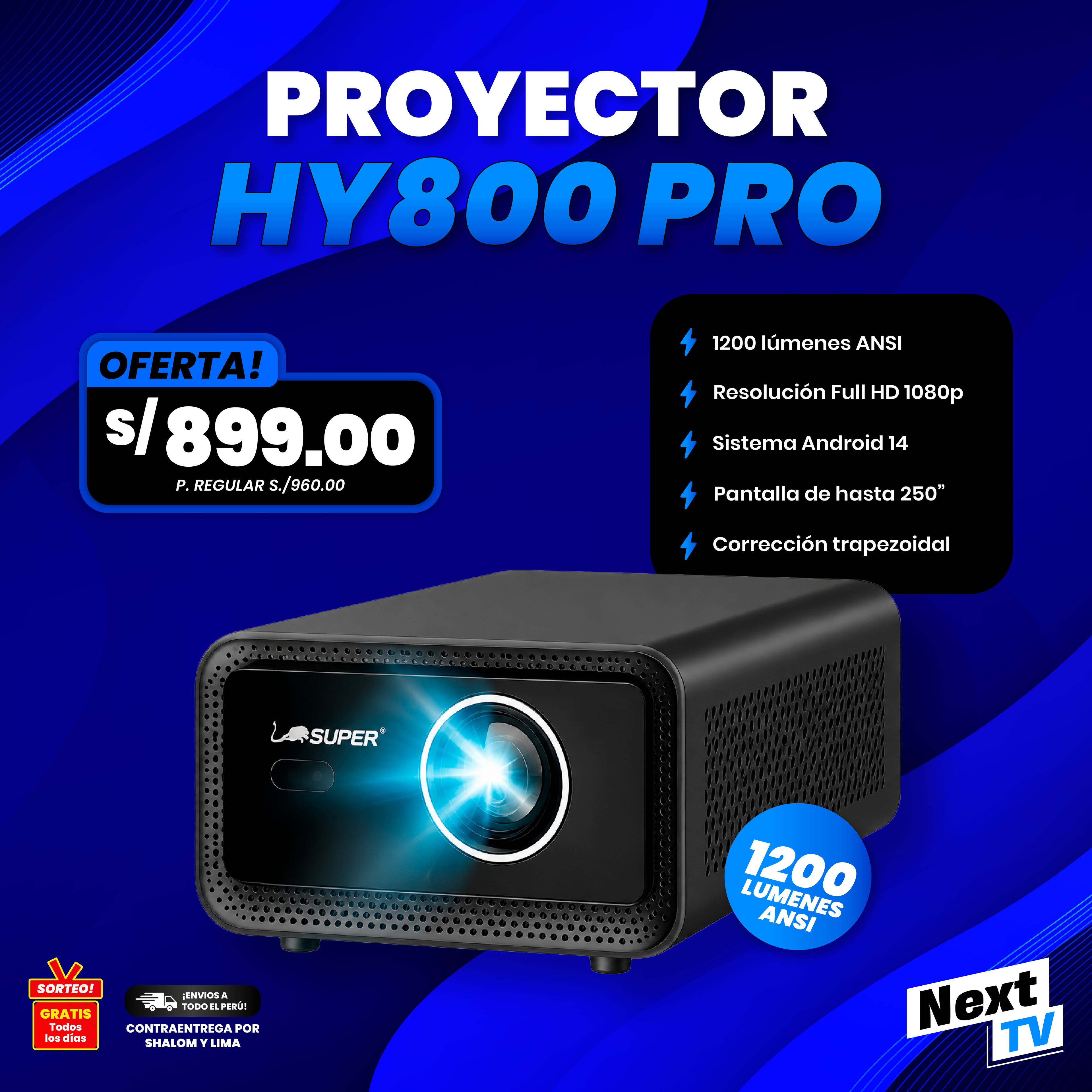 PROYECTOR HY800 PRO