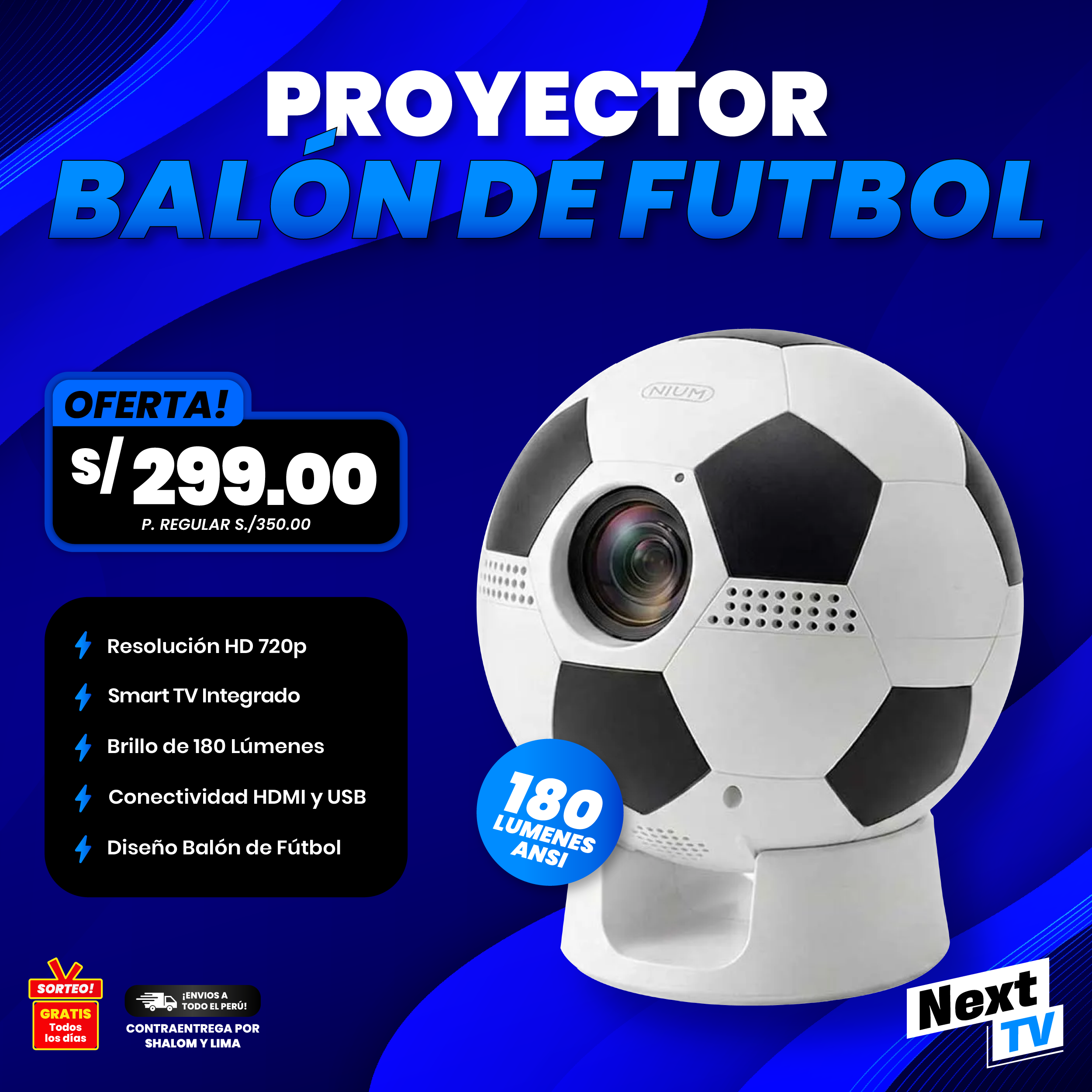 PROYECTOR BALÓN DE FUTBOL