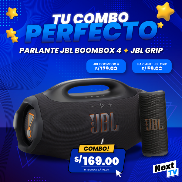 COMBO PARLANTE JBL BOOMBOX 4 + GRIP
