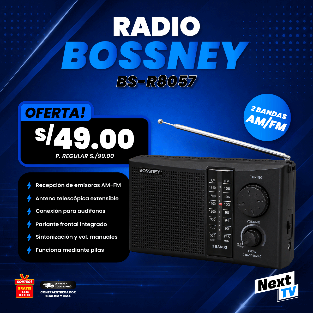 RADIO BOSSNEY BS-R8057 - P499