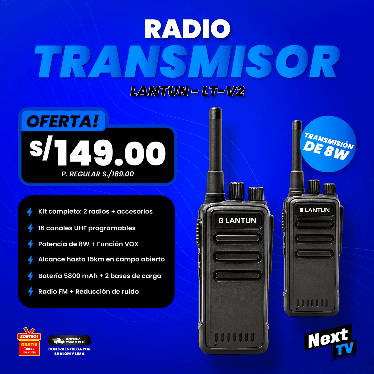 RADIO TRANSMISOR LANTUN LT-V2 - N216