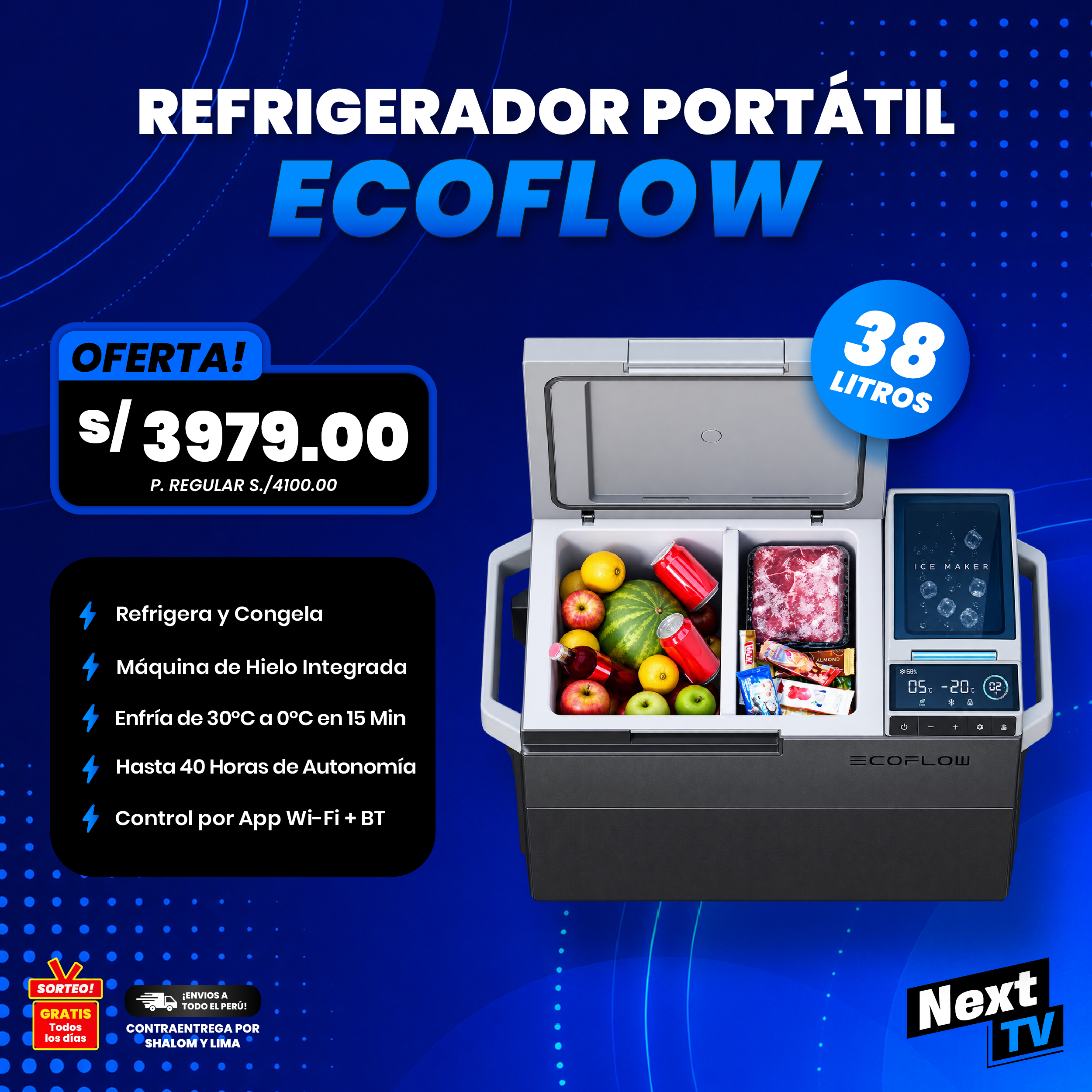 REFRIGERADOR PORTÁTIL ECOFLOW 38 LITROS