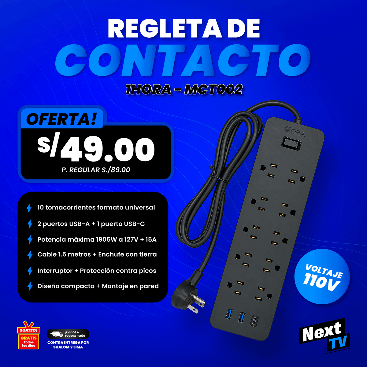 REGLETA DE CONTACTO 1HORA MCT002 - N1120