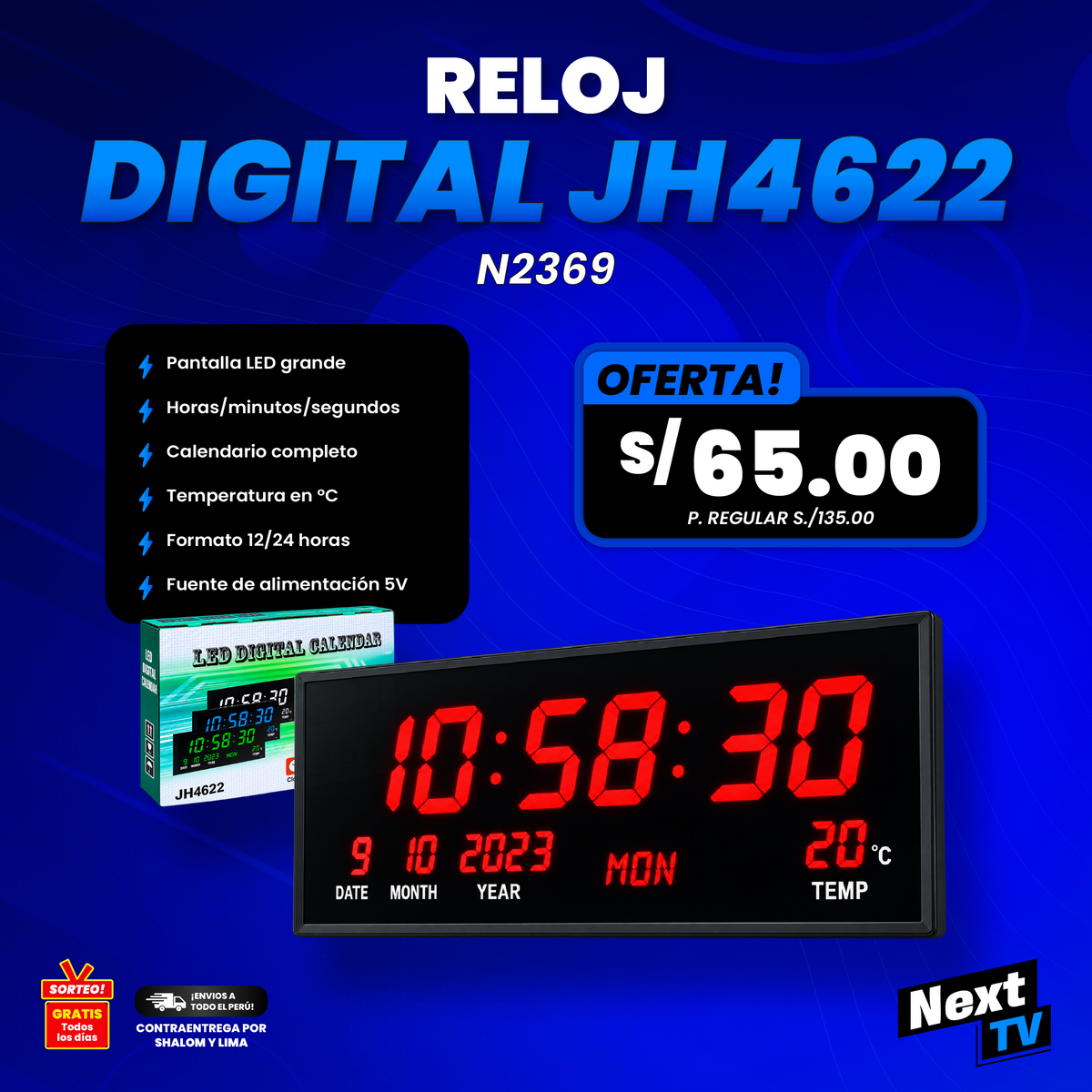 RELOJ DIGITAL JH4622 N2369