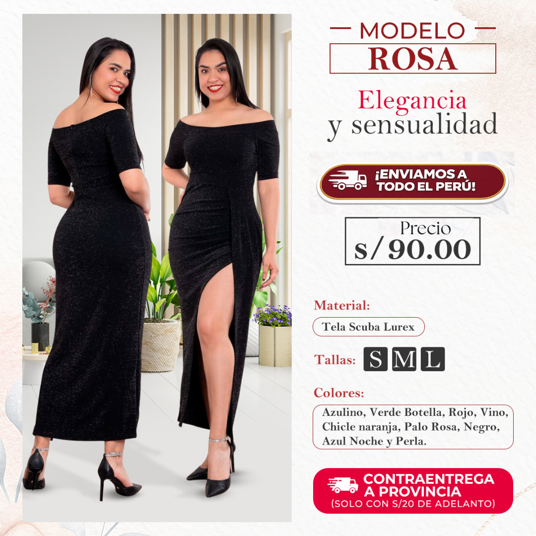 Vestido Modelo Rosa – Elegancia y sensualidad