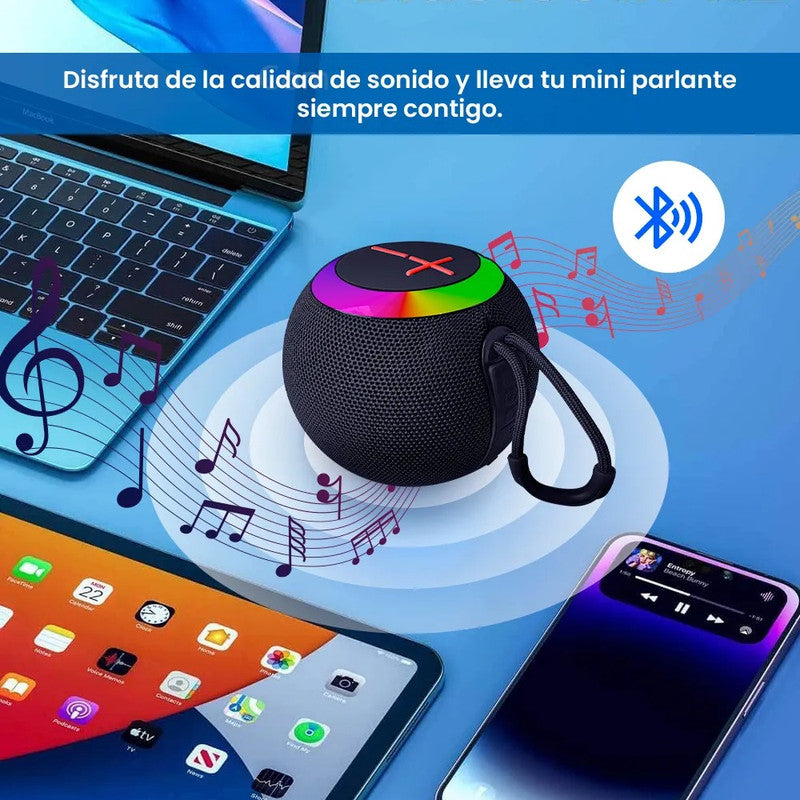 Parlante Bluetooth Kimiso TWS RGB Rosado