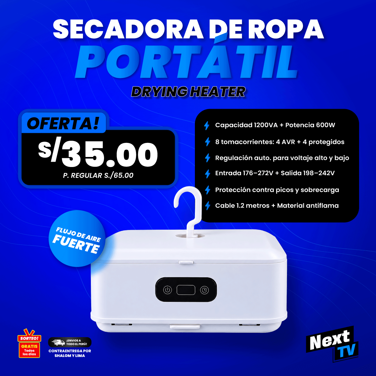 SECADORA DE ROPA PORTÁTIL - L846