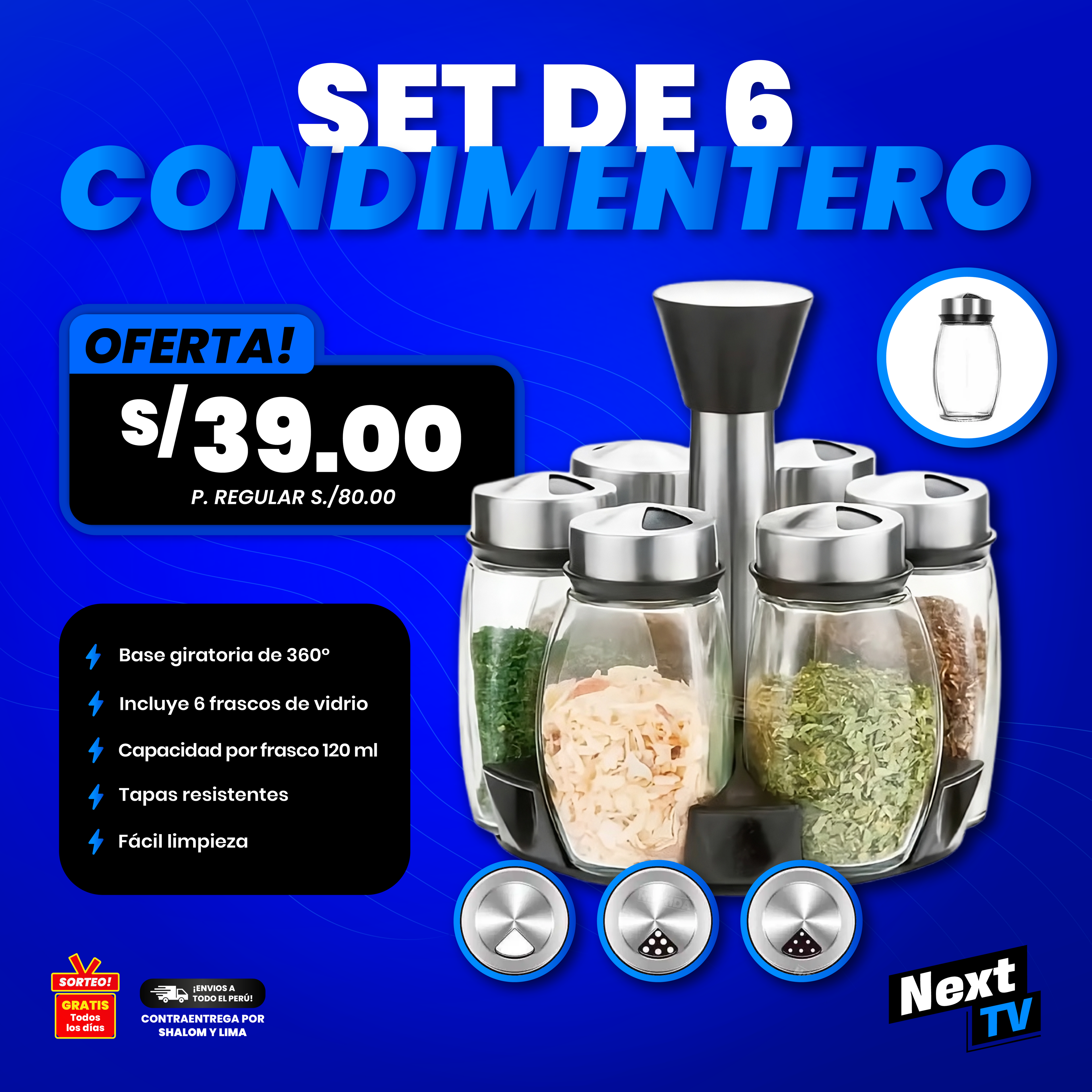 SET X6 CONDIMENTERO