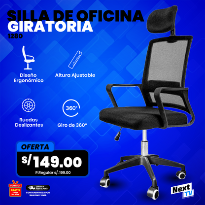 SILLA DE OFICINA GIRATORIA 1280