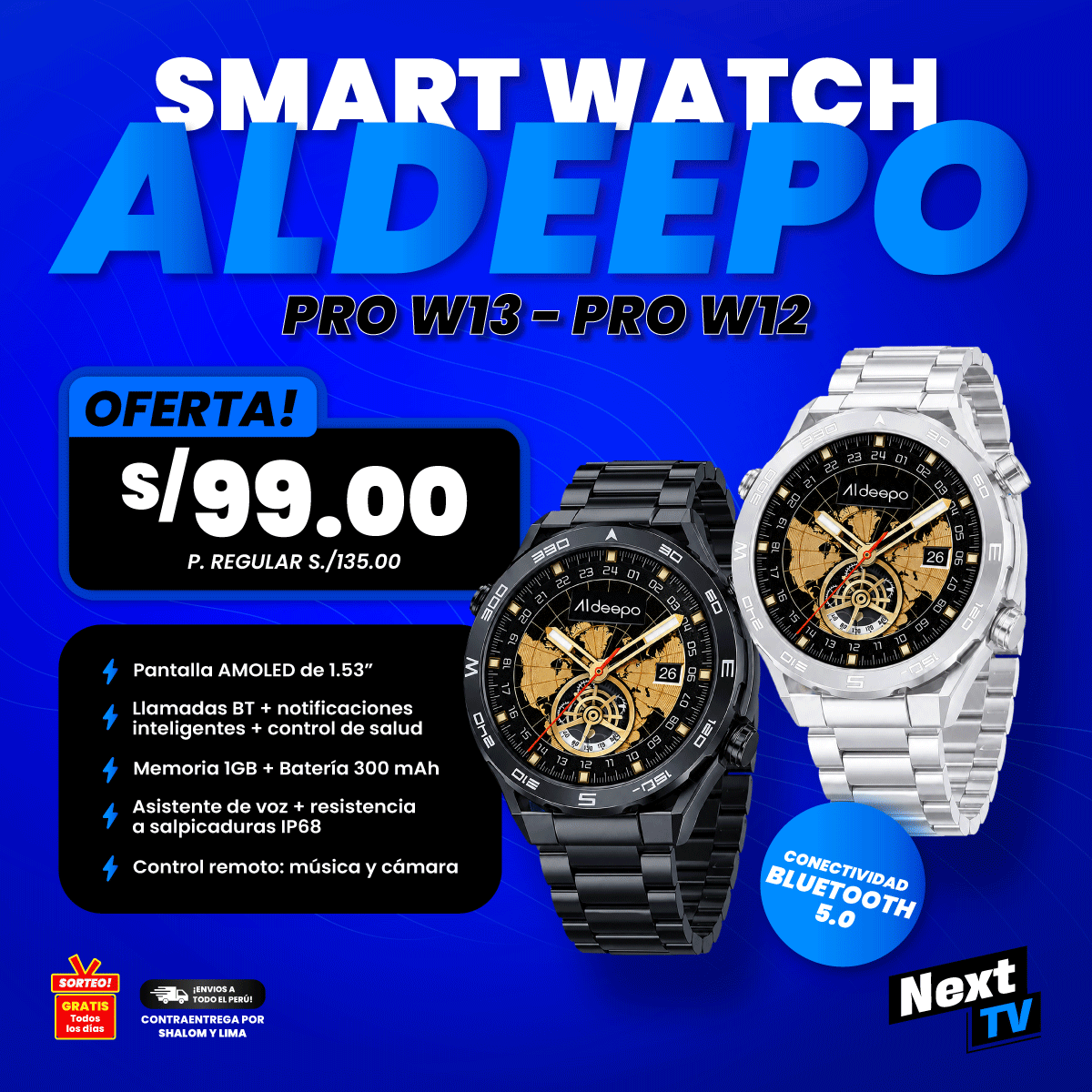 SMART WATCH ALDEEPO PRO-W13 & PRO-W12