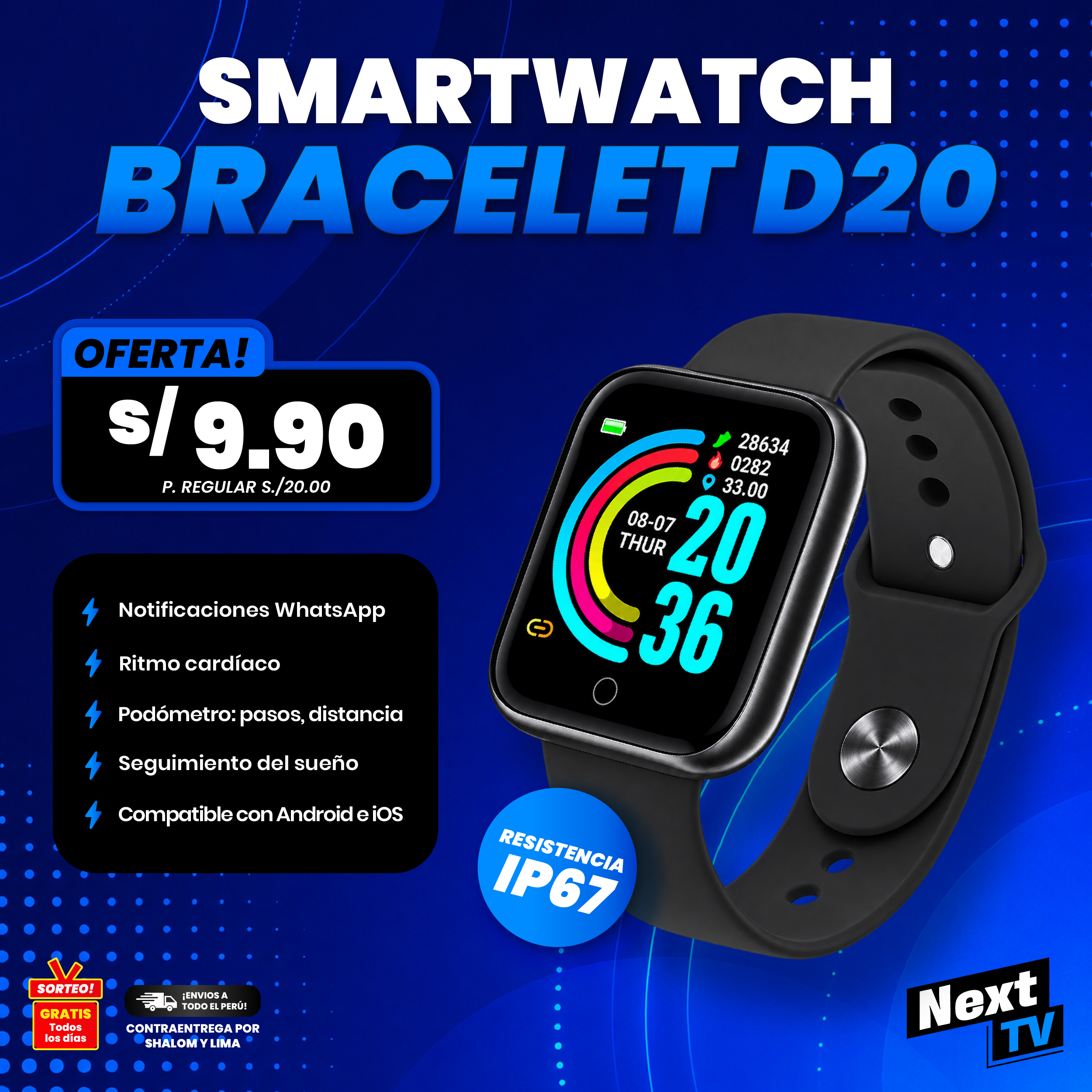 SMARTWATCH SMART BRACELET D20