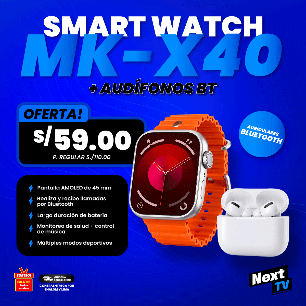 SMART WATCH MK-X40 8 EN 1