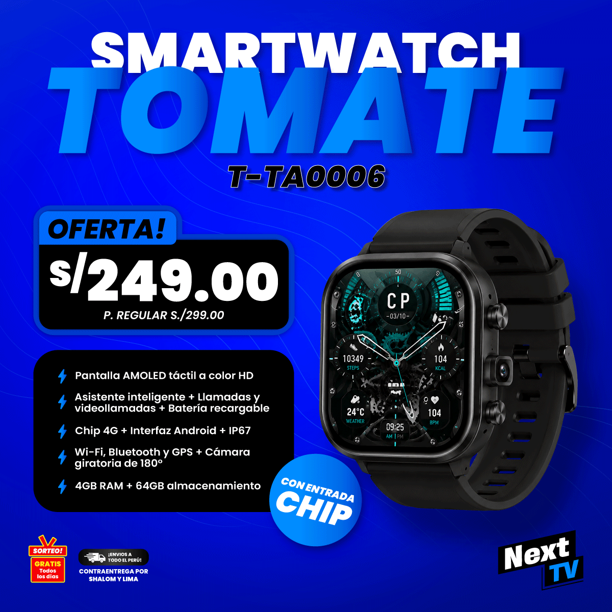 SMARTWATCH TOMATE T-TA0006