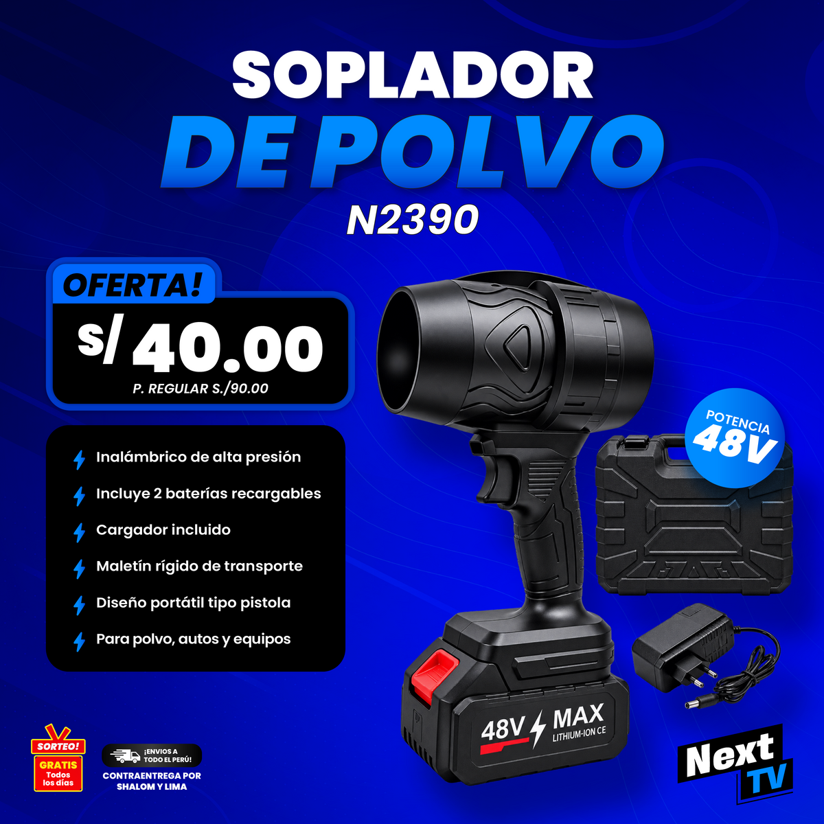 SOPLADOR DE POLVO N2390