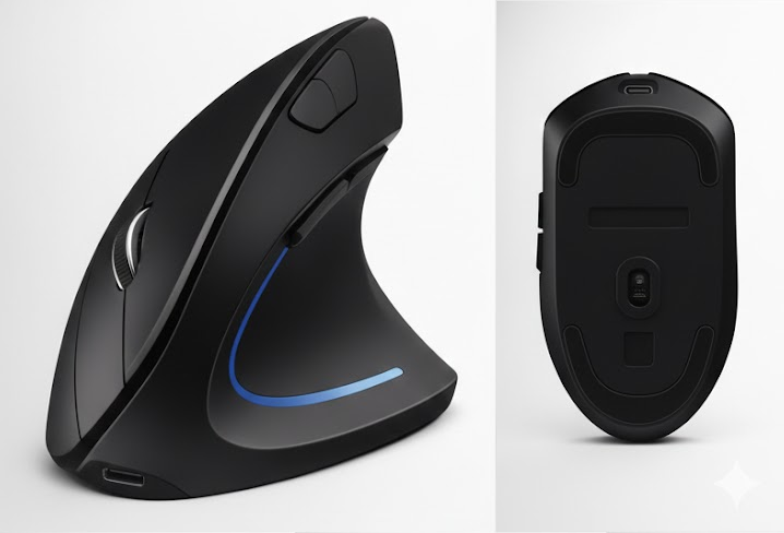 Mouse Ergonómico Inalámbrico Vertical 🔥