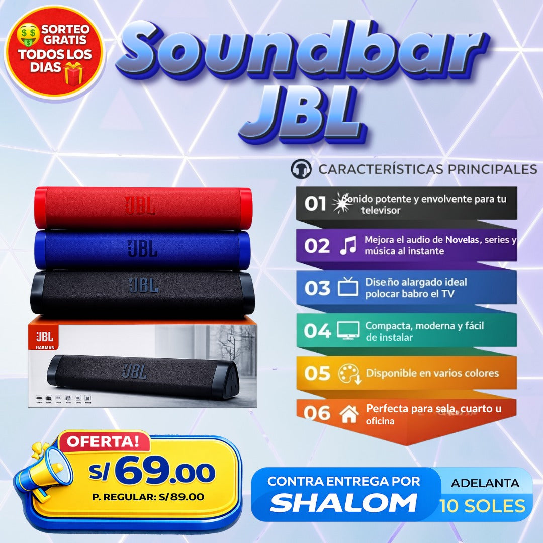 Soundbar JBL 🔊 – Sonido Envolvente