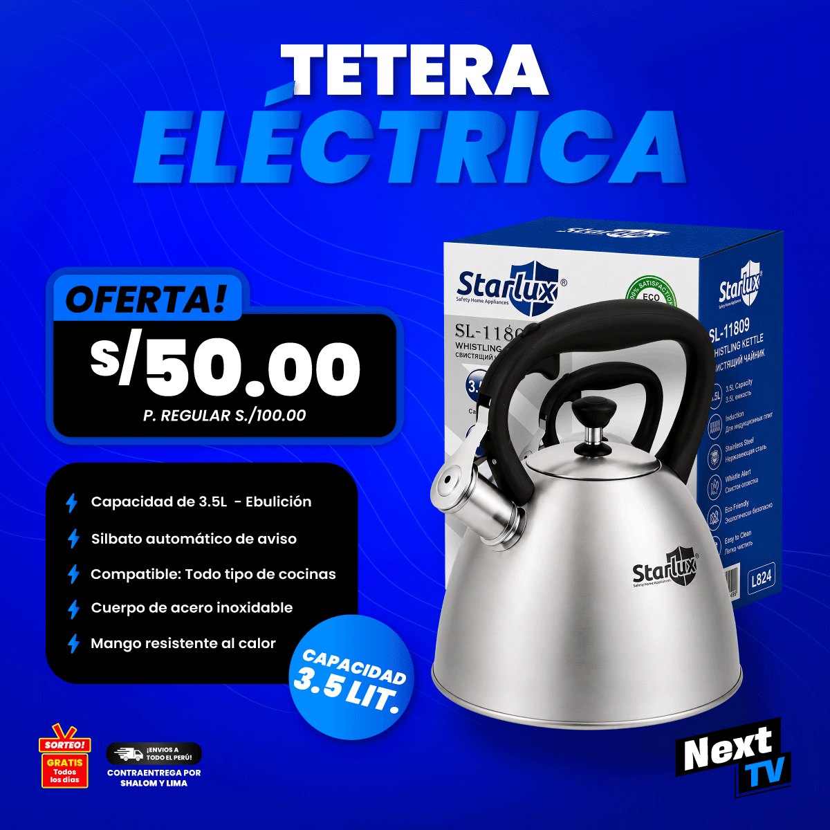 TETERA STARLUX 3L SL-11809 - L824