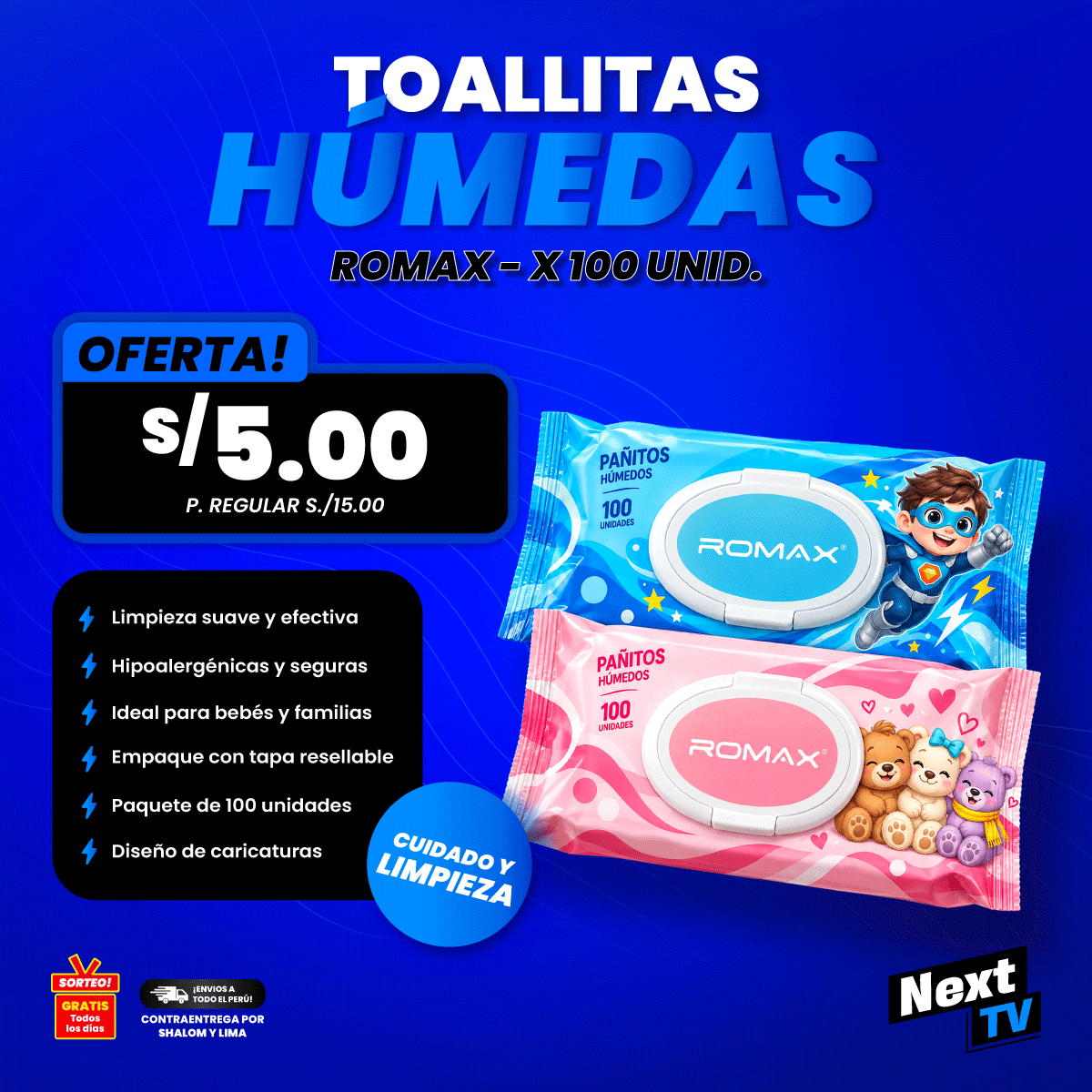 TOALLITAS HÚMEDAS X100 UN - N348