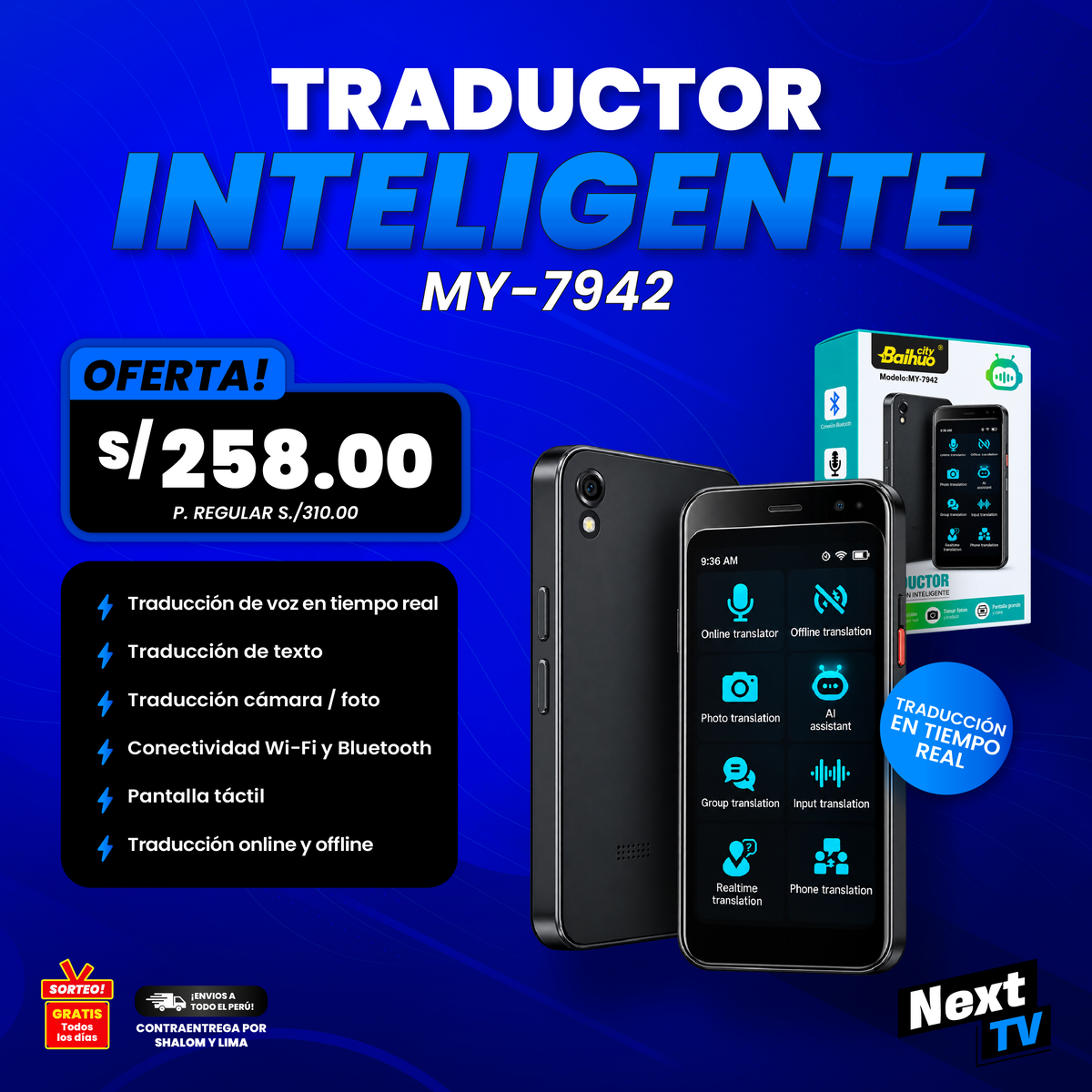 TRADUCTOR INTELIGENTE DE VOZ Y TEXTO MY-7942