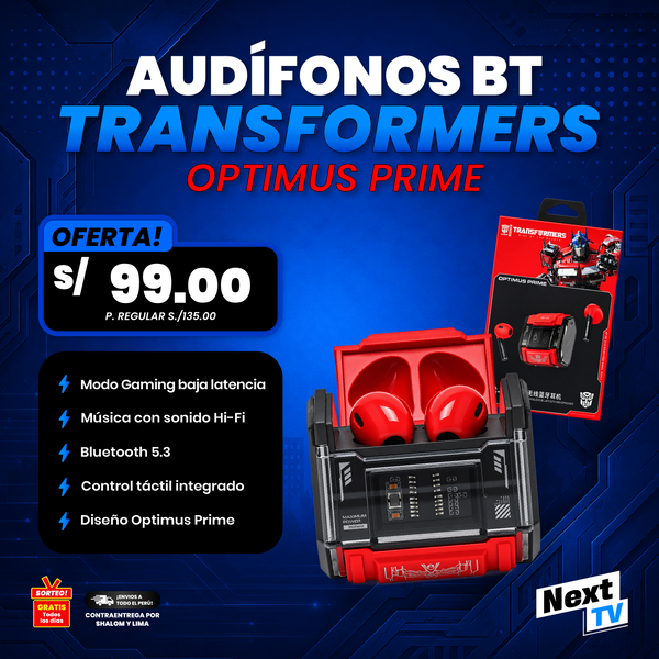 AUDÍFONOS BT TRANSFORMERS OPTIMUS PRIME MG-C03