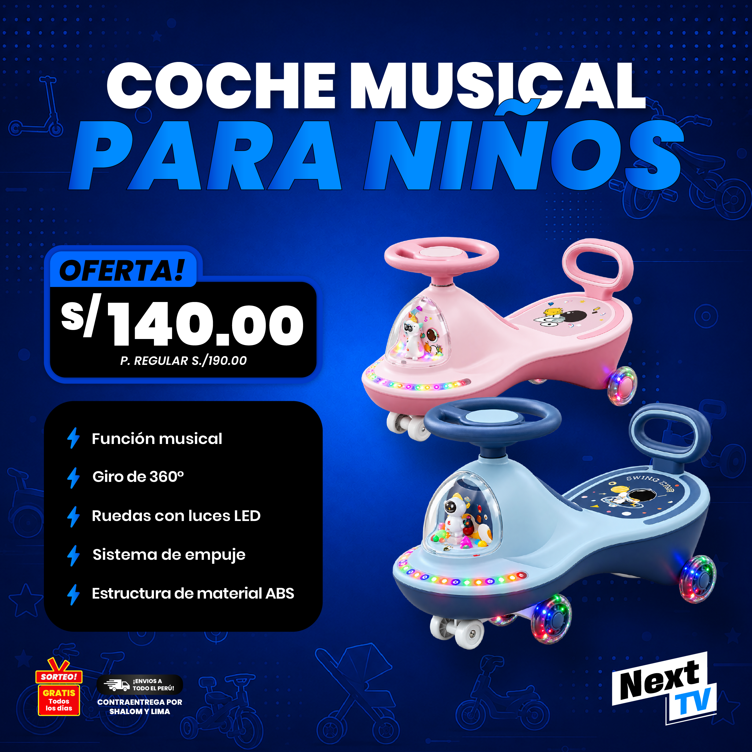 COCHE MUSICAL PARA NIÑOS
