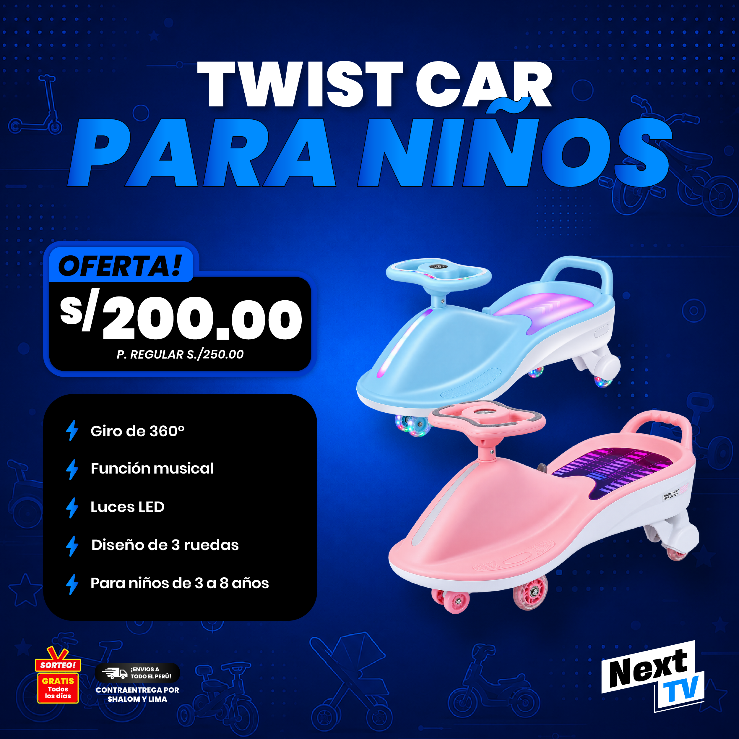 TWIST CAR PARA NIÑOS