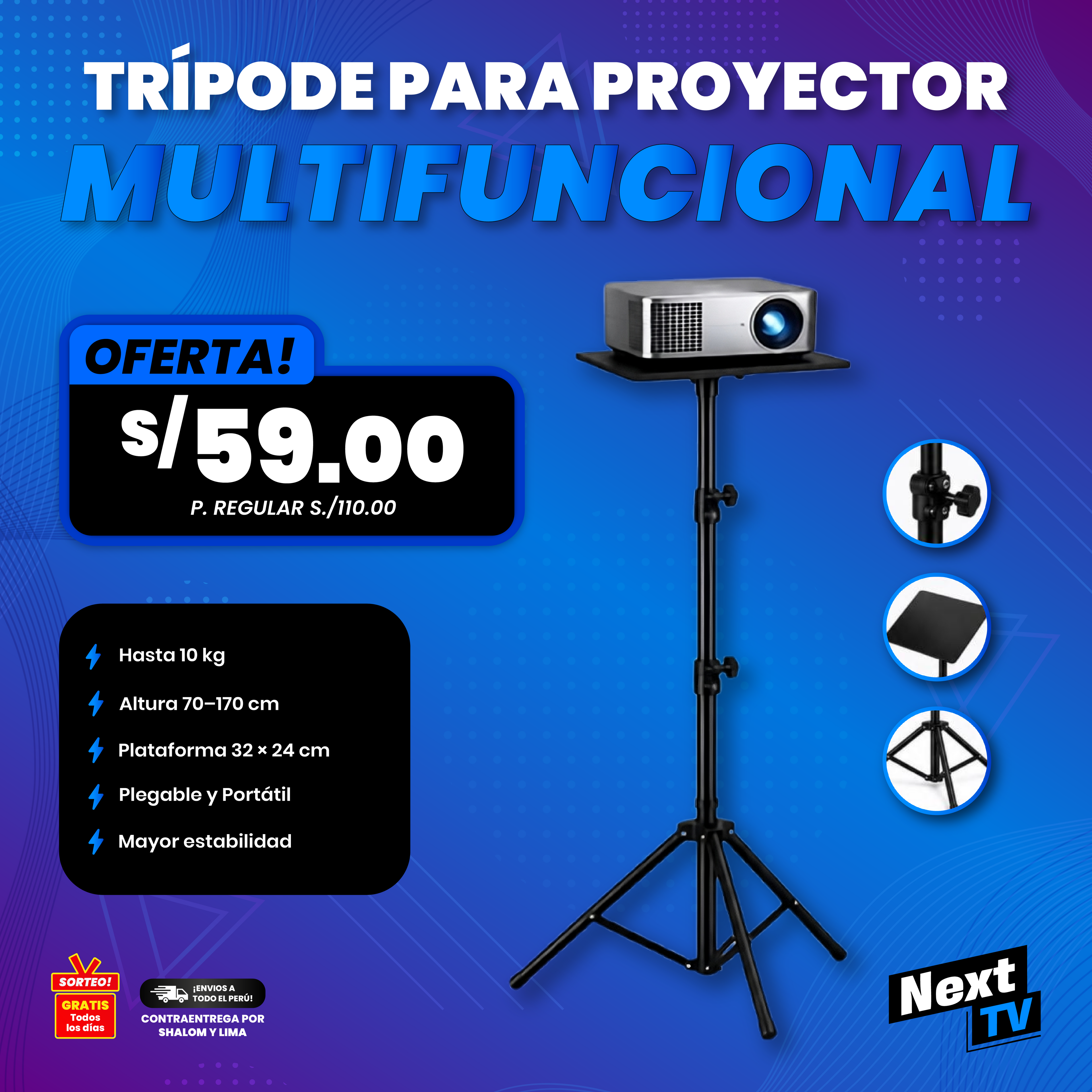 TRÍPODE MULTIFUNCIONAL