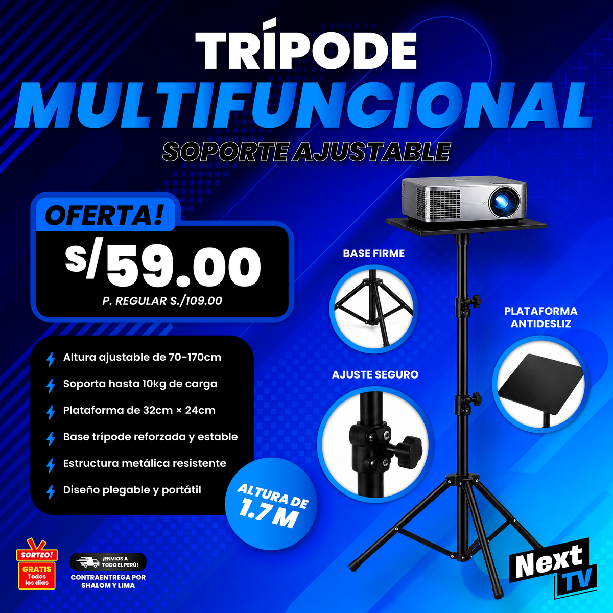 TRÍPODE MULTIFUNCIONAL