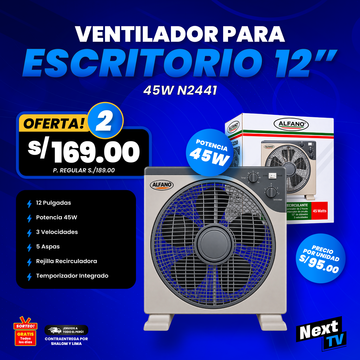 VENTILADOR BF-1210 PARA ESCRITORIO 12 45W N2441