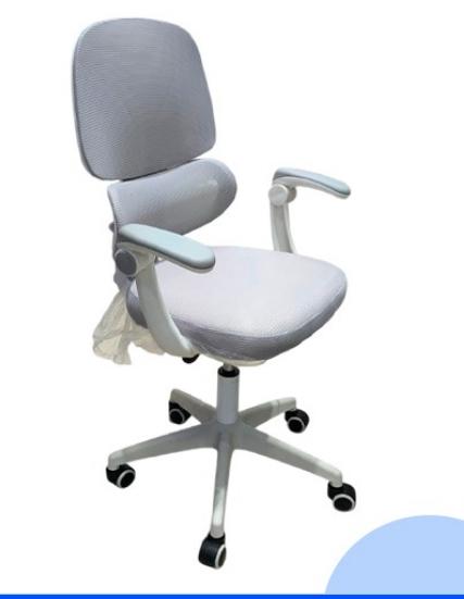 Silla de Oficina con Respaldar Modelo Conejon Color Ploma